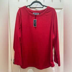 Plus women’s 2x Karen Scott fleece top NWT.